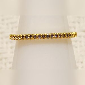 *BP #2283 Unicorn Alert Farmhouse Lab Aqua Blue Topaz 18k Yellow Gold 6 Ring NEW